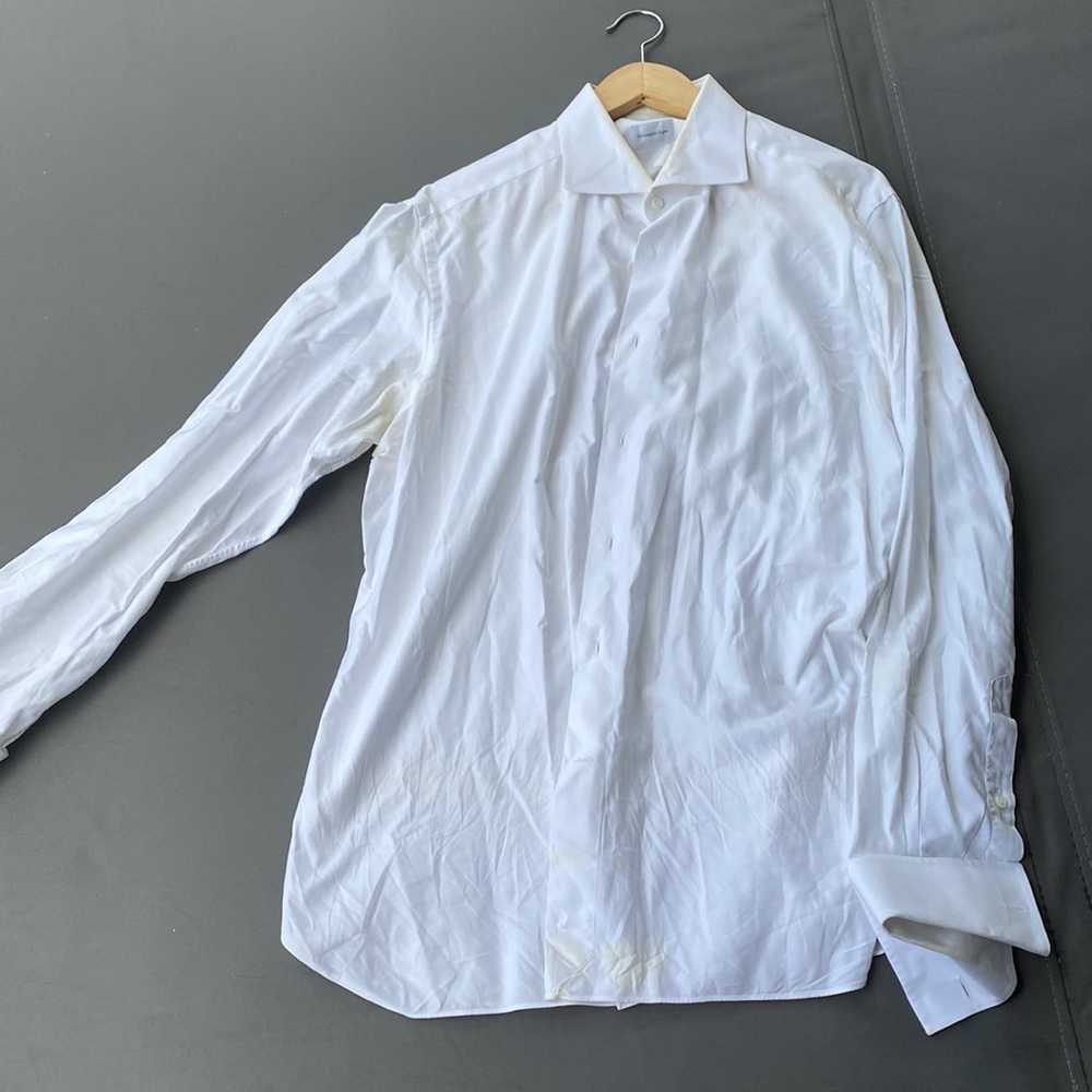 Fairly worn white button down